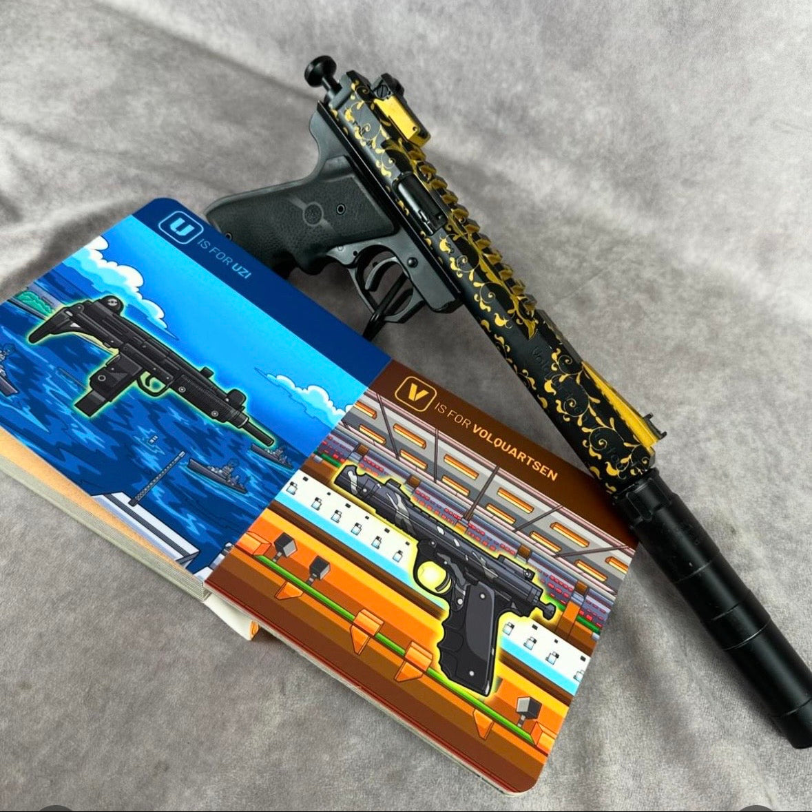 U is for Uzi / V is for Volquarsten